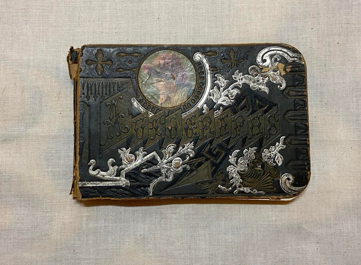 Rare 1880's AUTOGRAPH BOOK- Gorgeous! Antique Victorian Vintage Old World "Olive Stiltz"