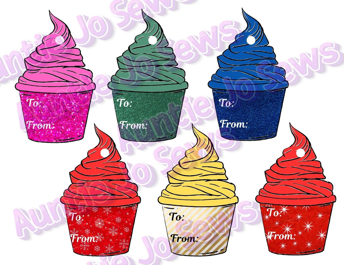 Printable Gift Tags, Frozen Yogurt Holiday Gift Tags, Christmas Gift Tags, Birthday Gift Tags, Instant Digital Download. JPG PNG PDF Files