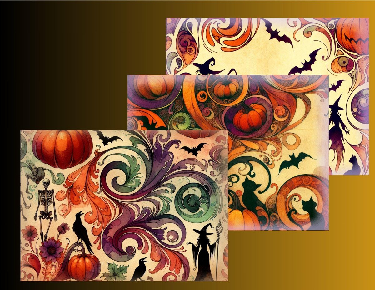 Halloween Junk Journal Kit, Vintage Halloween Junk Journal Pages, Halloween Printables, Digital Download, Tags, Autumn, Ephemera