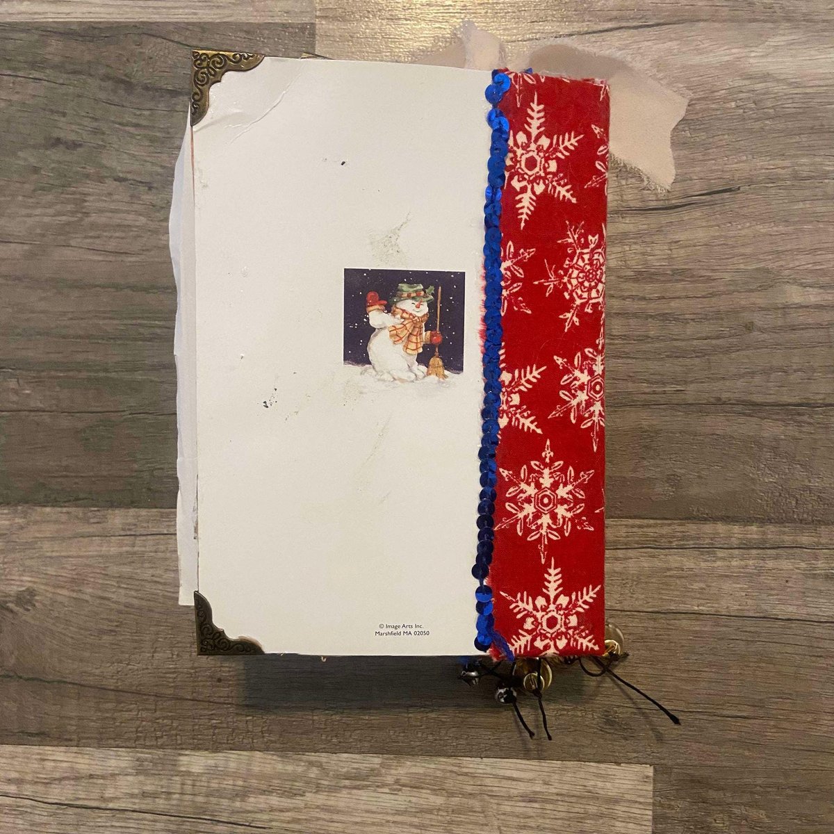 Christmas Junk Journal, Holiday Junk Journal, Handmade Journal, Gift Journal, Writing Journal, Made in USA, Snowman Journal