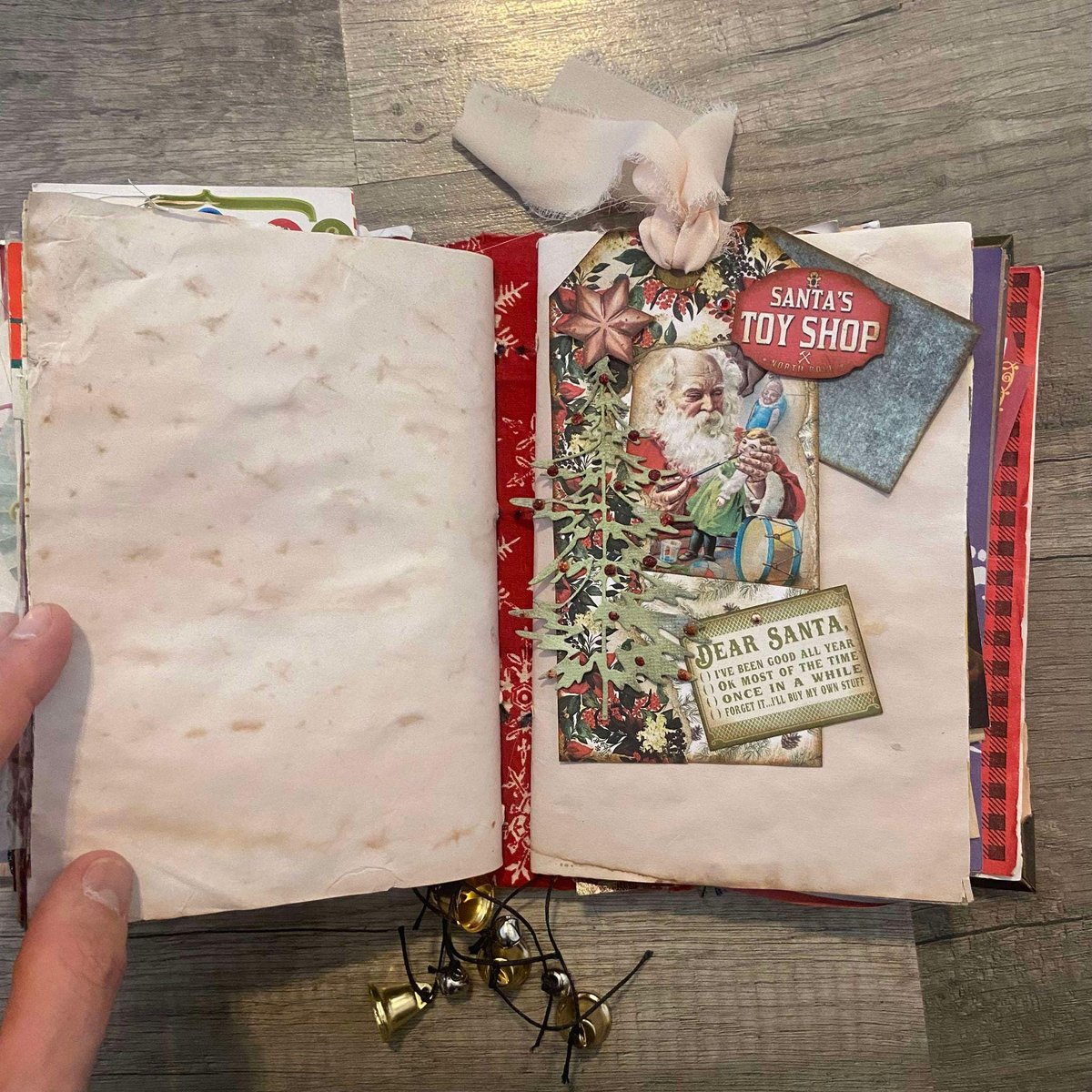 Christmas Junk Journal, Holiday Junk Journal, Handmade Journal, Gift Journal, Writing Journal, Made in USA, Snowman Journal