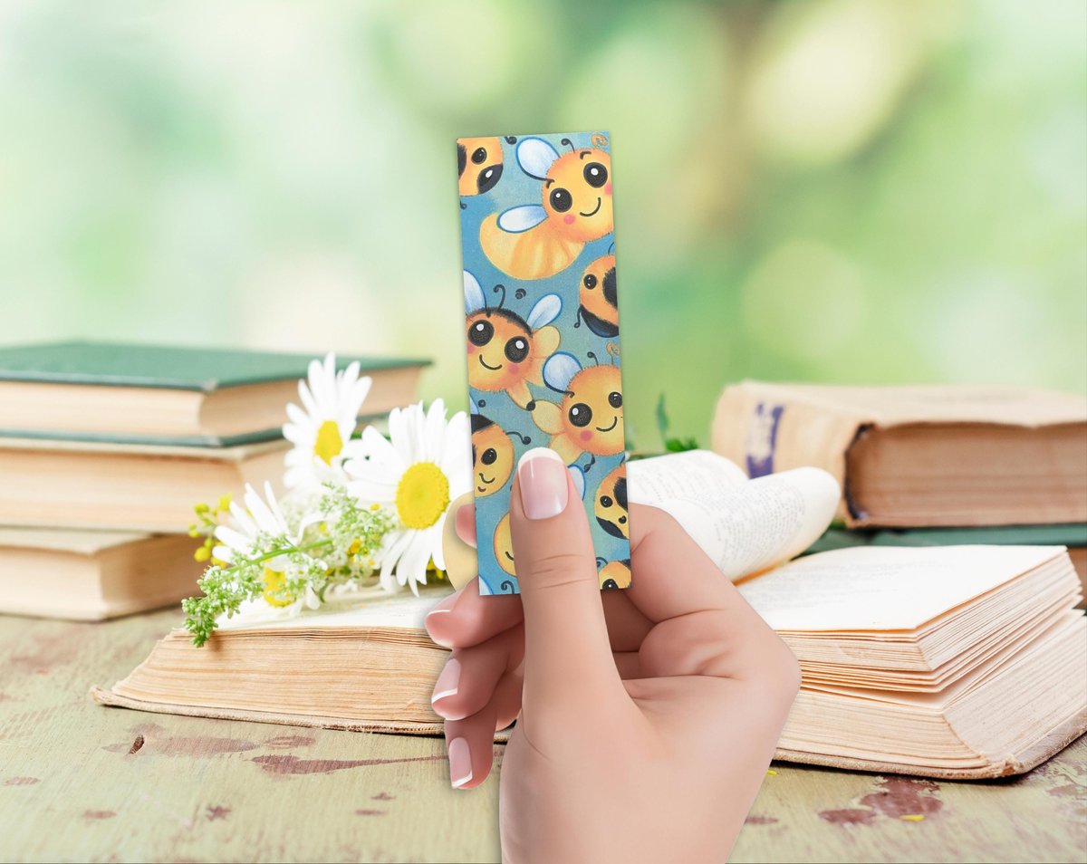 Handmade Bookmarks | Honeybee Bookmark | Honey Bee Lover Bookmark | Pollinator Bookmark |- Stocking Stuffers | Book Lovers | Book Gifts