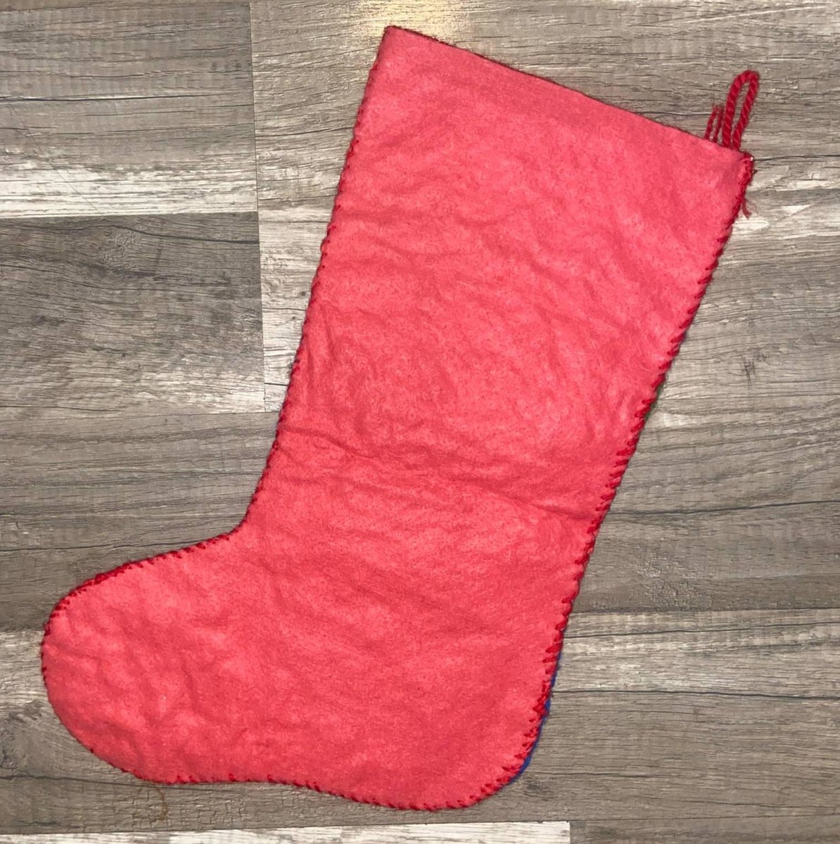RARE Longstitch Christmas Stocking  | Vintage 1980's FINISHED Bucilla Holiday Stocking | Santa W/ Bear  Needlepoint Holiday Stocking